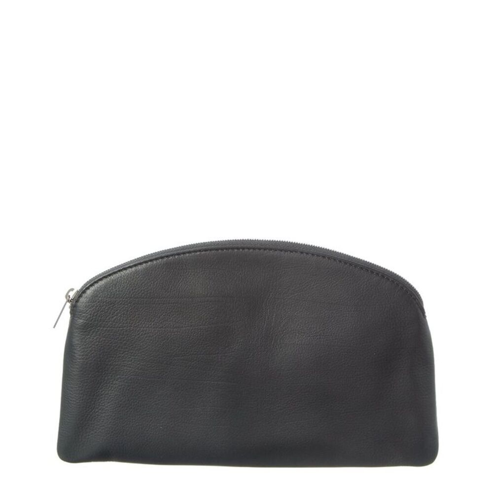 The Row Leather Clutch, Grey